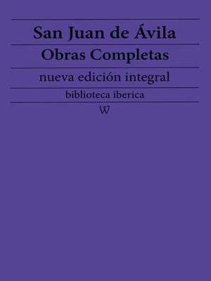 cover image of San Juan de Ávila Obras completas